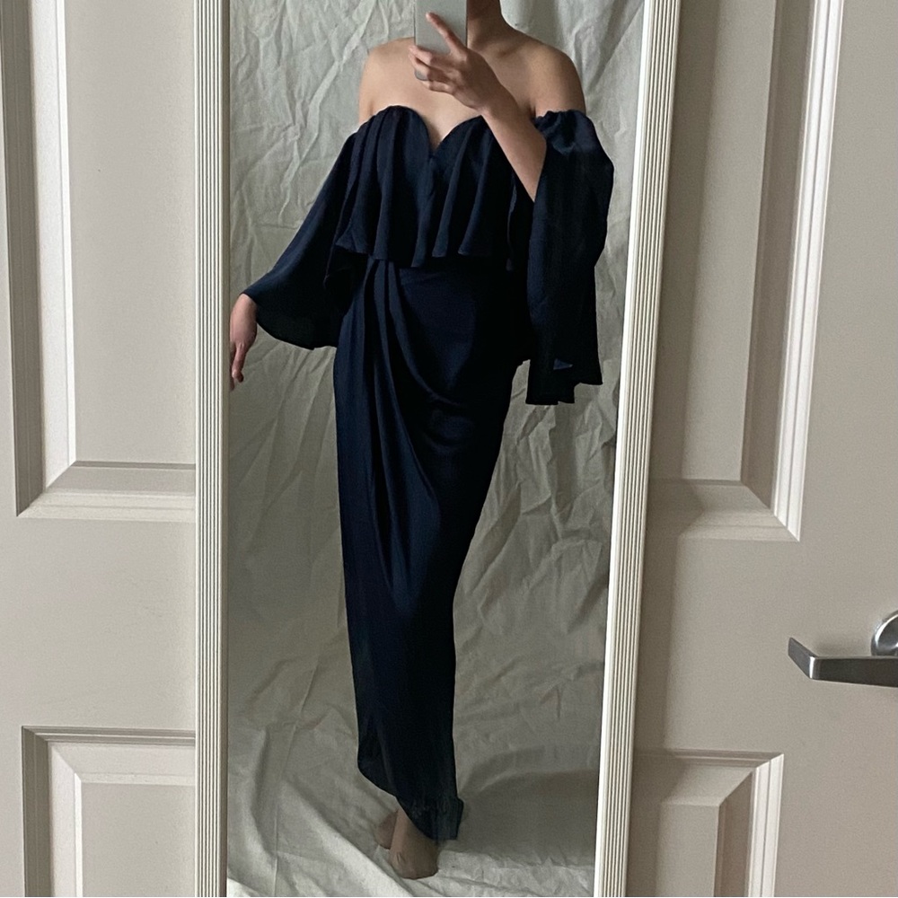 Off-the-Shoulder Sapphire Maxi Dress from Shona Joy!